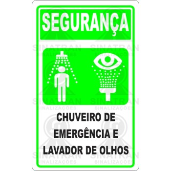 Segurança. Chuveiro de emergência e lavador de olhos  